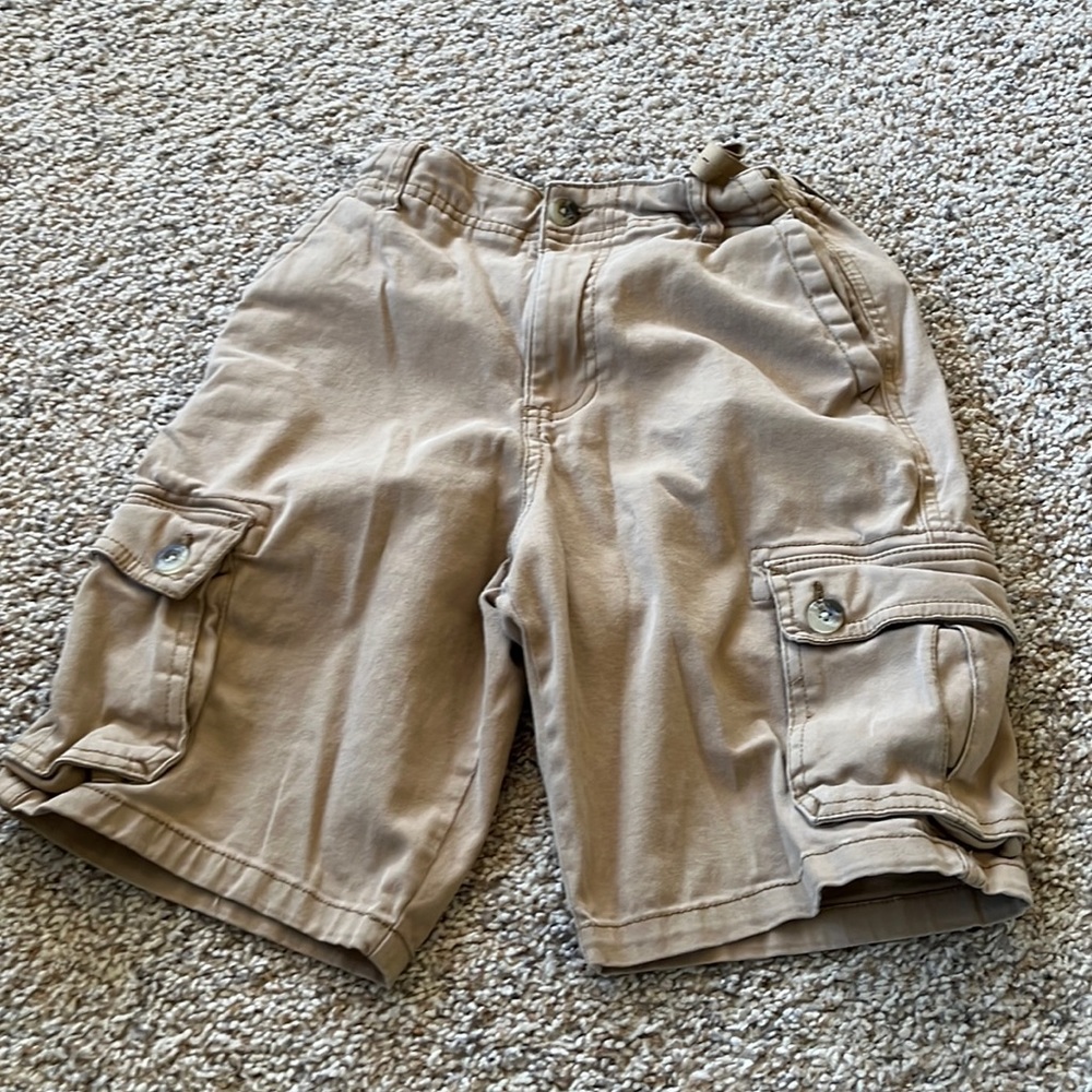 True Craft cargo shorts. Adjustable waist.